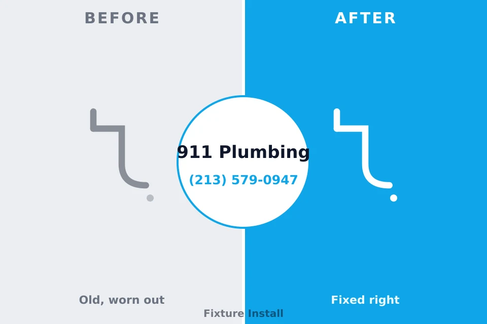 Before and after: plumbing company Hollister, CA